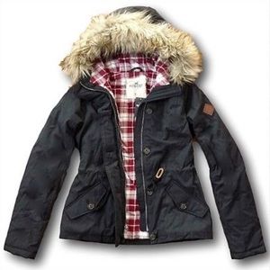 Hollister Flannel lined Anorak coat!